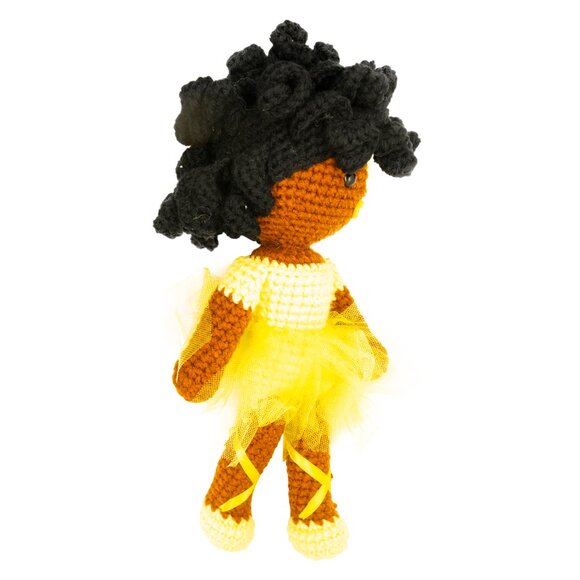 Lewa Wearing Yellow Tutu from Ms Kenya Doll Custom-Made Collection - Picture 5 of 6